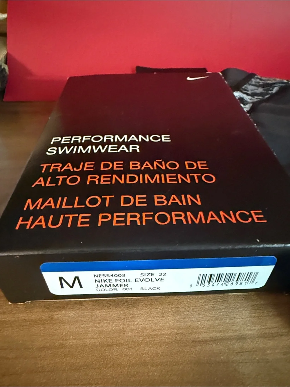 NWT Nike Swim Foil Evolve Jammer Swimsuit Black Gray Size 22 NESSA125